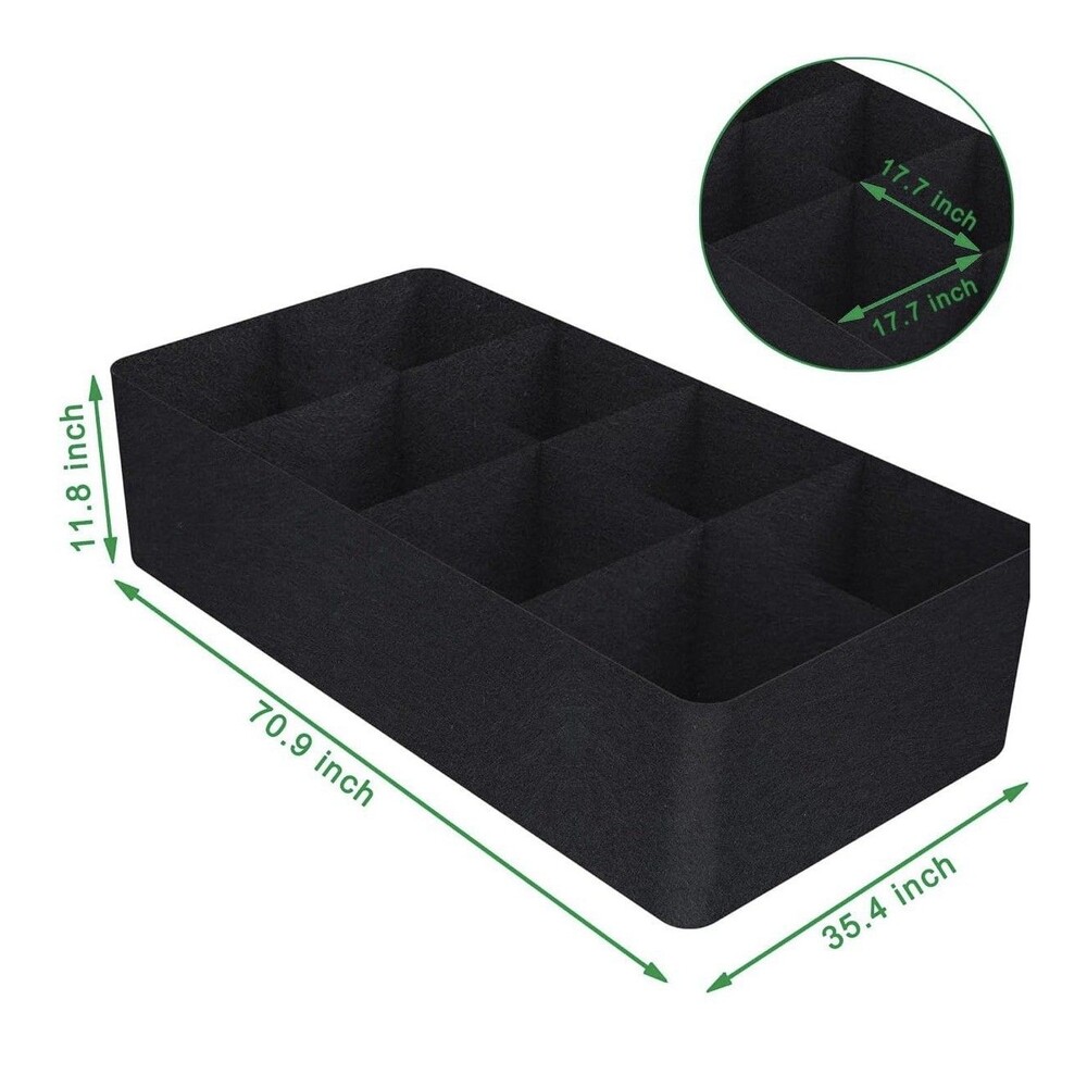 Raised Garden Bed 128 Gallon 6 x 3FT Fabric Grow Bag Large 8 Grid Vegetables - Picture 2 of 7